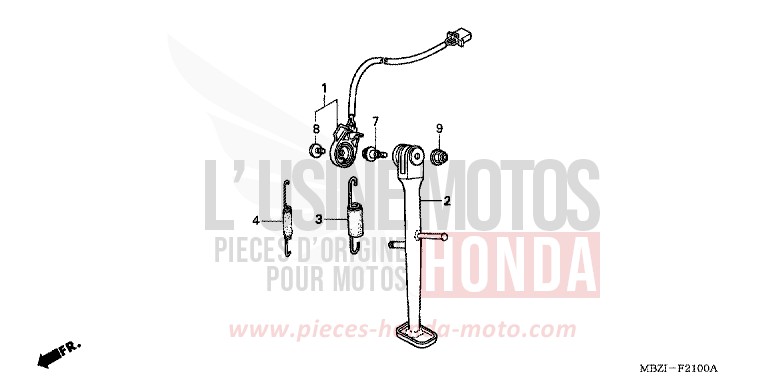 STAND for CB600F Hornet MAT TITANIUM METALLIC (YR268) from 2006